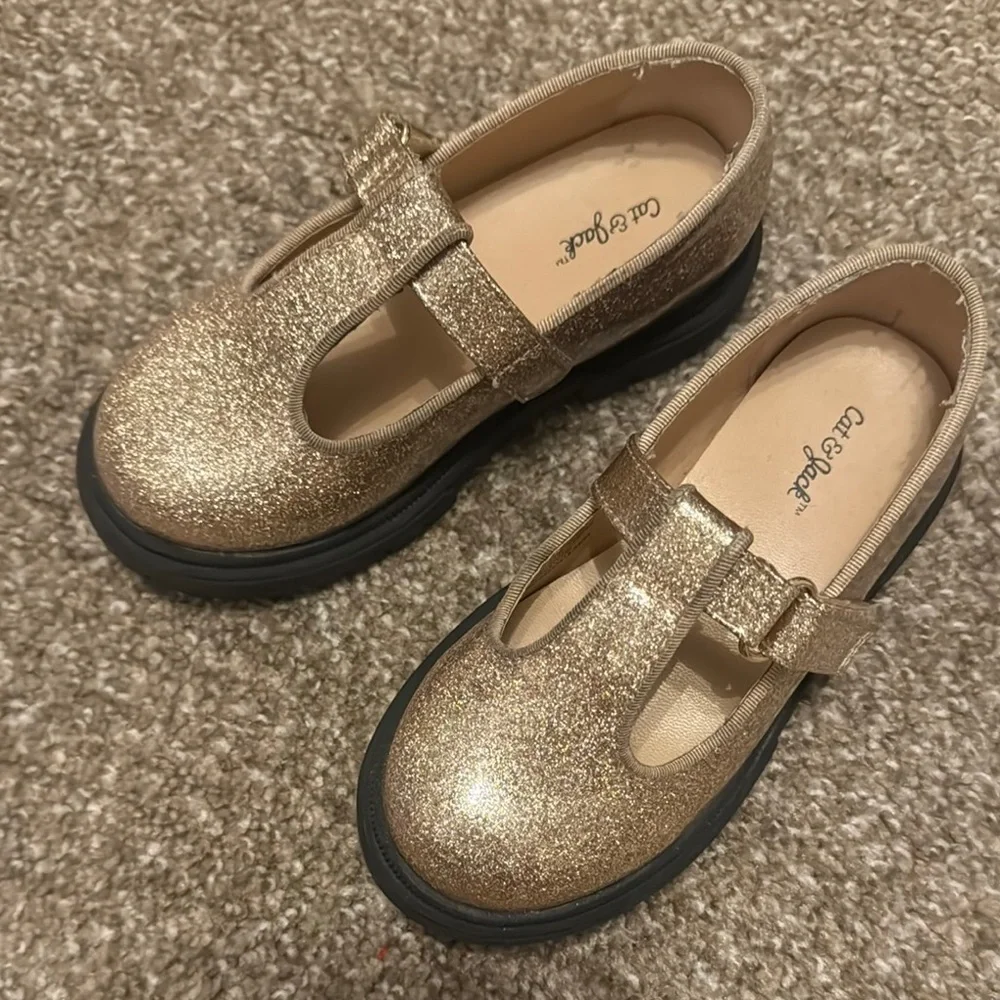 Gold Glitter Kids Shoes - 7 toddler